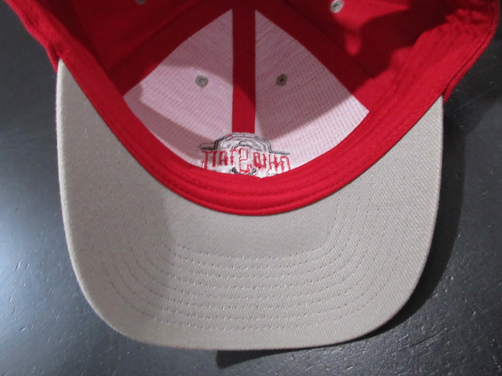 Ohio State Buckeyes Hat Cap Strap Back Red Gray NCAA College Football Logo Mens view 7