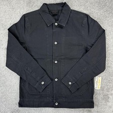 Air Jordan Jacket Mens Small Black Chore Coat Workwear Button Front FN4527-010