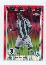 2024-25 Timothy Weah Topps Chrome UEFA Hongbao Juventus FC Soccer Card 2/8