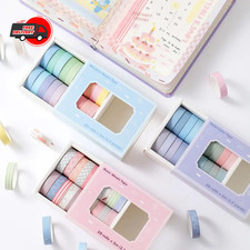 20 Rolls Washi Tape Set Macaron Rainbow Masking 10mm Colorful Decorative Tape