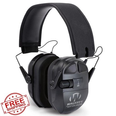 WALKER'S Ultimate Power Muff Quads Electronic Earmuffs 26dB NRR Hunting