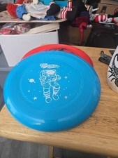 Wham-O Flying Saucer Blue Frisbee w/ Space Astronaut  