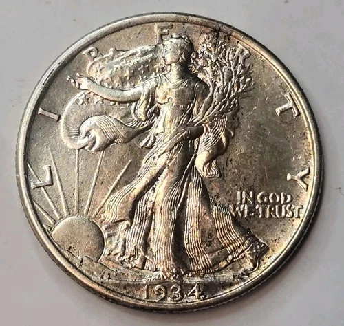 1934 Walking Liberty Half Dollar AU