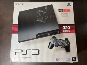 Sony Playstation 3 PS3 Slim Black Console 320GB Move Sports Champions Bundle