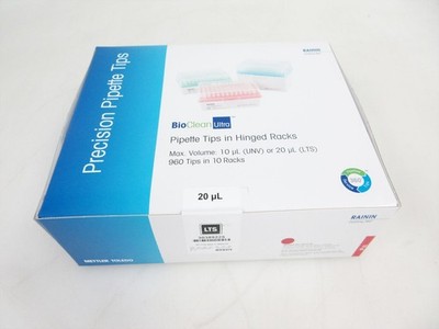 BOX 10 RACKS RAININ 30389225 PIPETTE TIPS RT LTS 20 uL F 960A METTLER TOLEDO