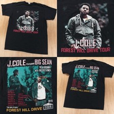 J COLE feat Big Sean Forest Hill Drive 2015 Tour concert t-shirt MEDIUM rap tee 