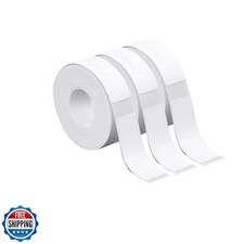 3Rolls White Label Tape 15mmx50mm Compatible with Phomemo D30 D35 Label Maker