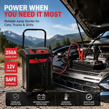 Electric Wheeled Manual 250a Engine Starter 10a Car Battery Charger