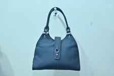 Blue Cowhide Leather Tote Bag Women Handmade Shoulder Handbag Large Work Bag