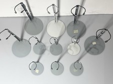 Vintage Estate Lot Of 11 Gray Metal Kaiser Doll Stands USA 3 SM 3 Med 5 Large