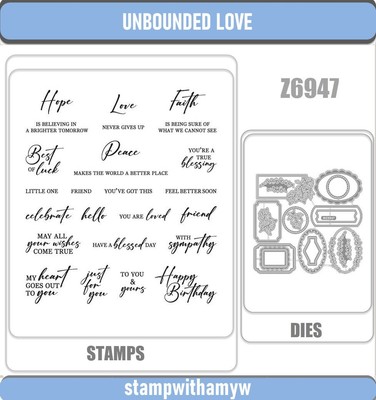 UNBOUNDED LOVE Cutting Dies and Stamps Scrapbook DIY Greeting Card Handmade