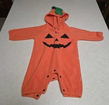 Hooded Pumpkin One Piece Infant Outfit Costume 6 To 12 Month