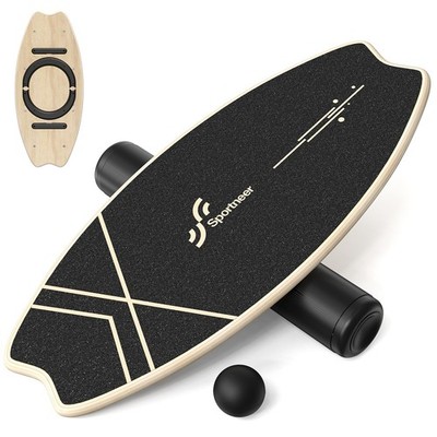 Sportneer Balance Board: 7 Modes Wobble Board with Adjustable Stoppers - Exercis
