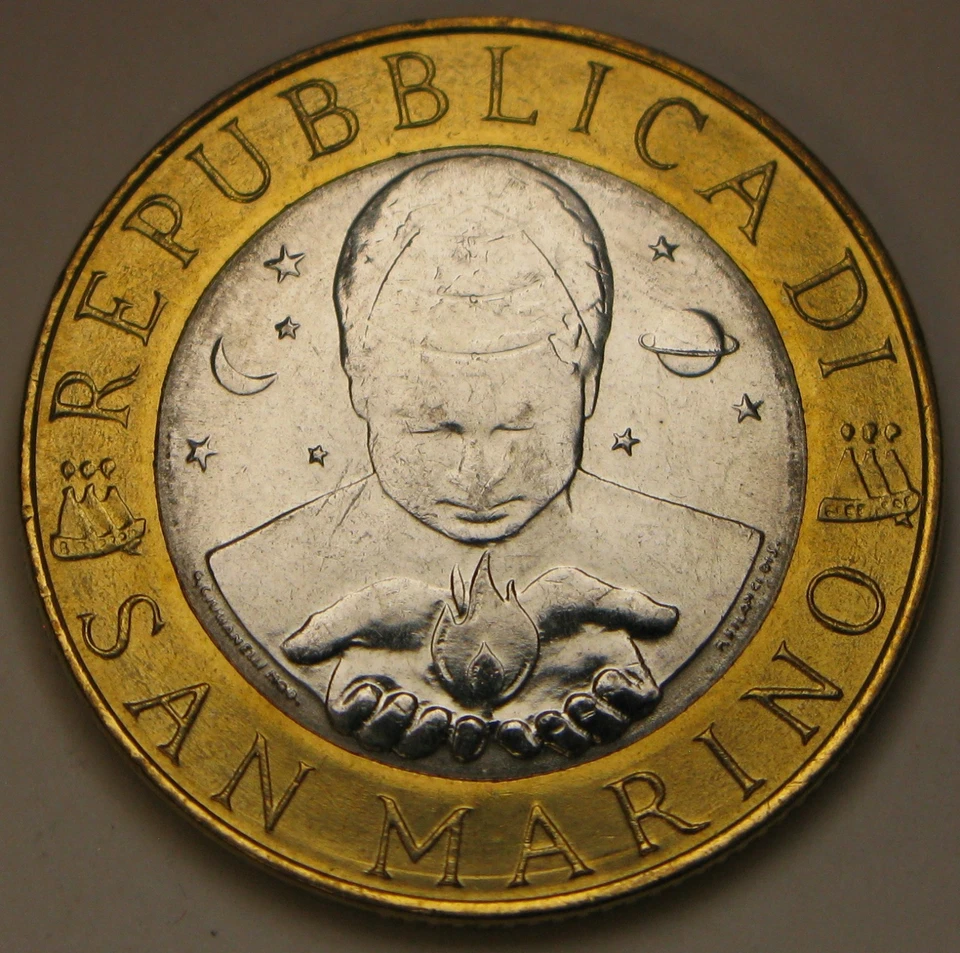 SAN MARINO 1000 Lire 2000 R - Bi Metalic - Liberty - aUNC - 3532 * - Image 2 of 2