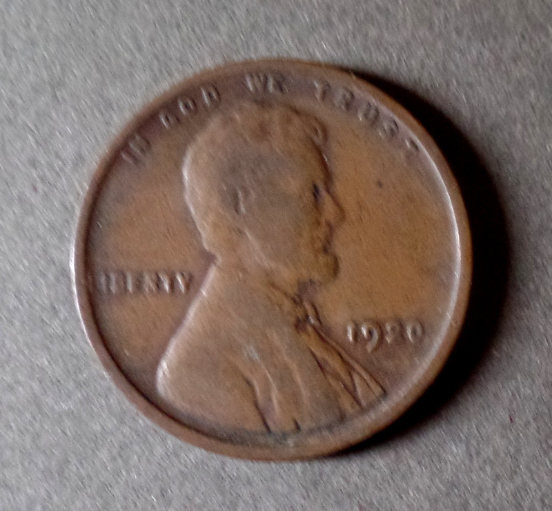 Antique 1920 LIBERTY IN GOD WE TRUST "LINCOLN" ONE CENT Penny (d)