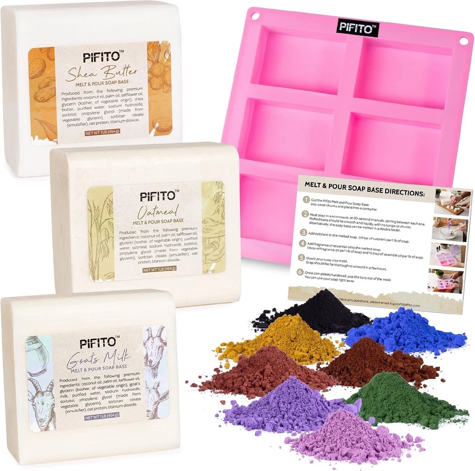 Elegant Soap-Making Supplies: 3 lbs Natural Melt & Pour Base + Colorants - Image 3 of 4