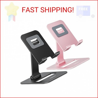 Nulaxy 2 Pack Dual Folding Cell Phone Stand, Fully Adjustable Phone Holder for D