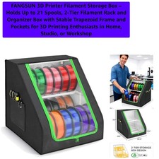 Professional Filament Storage Box for 3D Printers - 21 Spools, Dust Resistant
