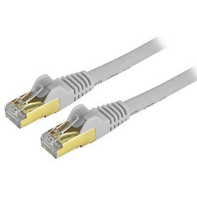 1 pc STARTECH.COM C6ASPAT8GR 8 ft Gray Cat6a Ethernet Patch Cable - Shielded (S