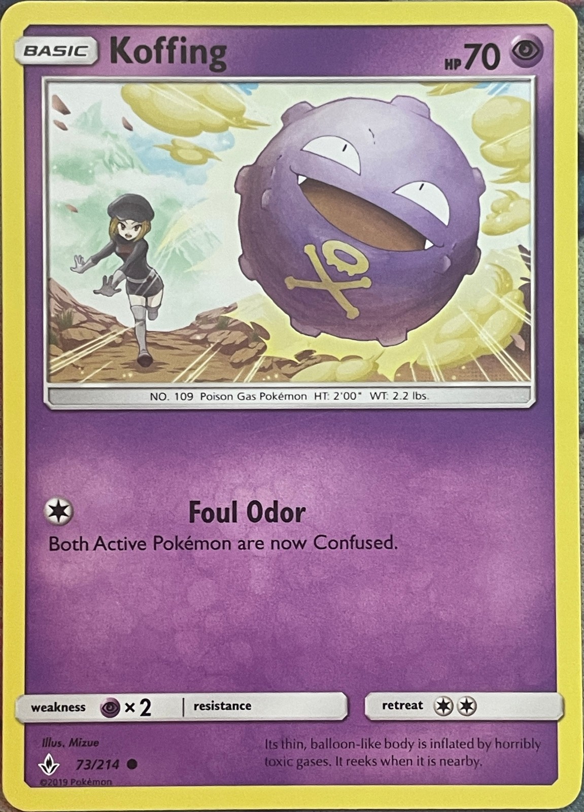 Koffing - 73/214 - Unbroken Bonds Pokemon 2019