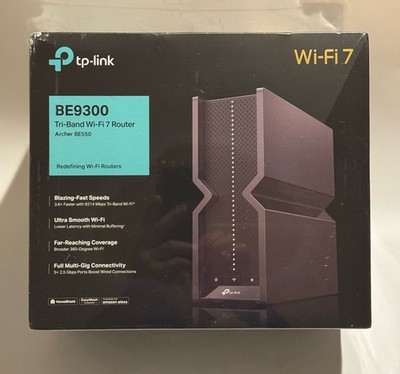 TP-Link Tri-Band BE9300 WiFi 7 Router Archer BE550 NEW SEALED