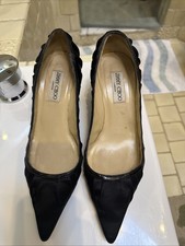 Jimmy Choo Black Silk Pumps Heels 39.5 10