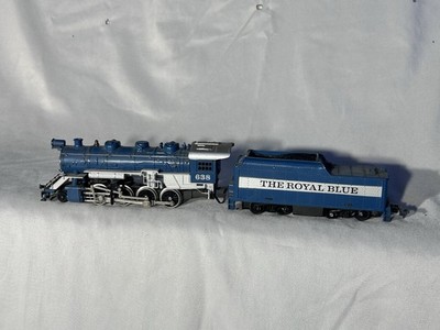 Nice Tyco  B & O   Royal Blue  2-8-0 Steamer/4-Car Passenger Set HO (Ex Box)