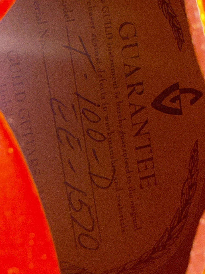 Guild 1960’s T-100d 1570ee Slim Jim Hollowbody Electric Guitar w/Original Case - Image 2 of 4