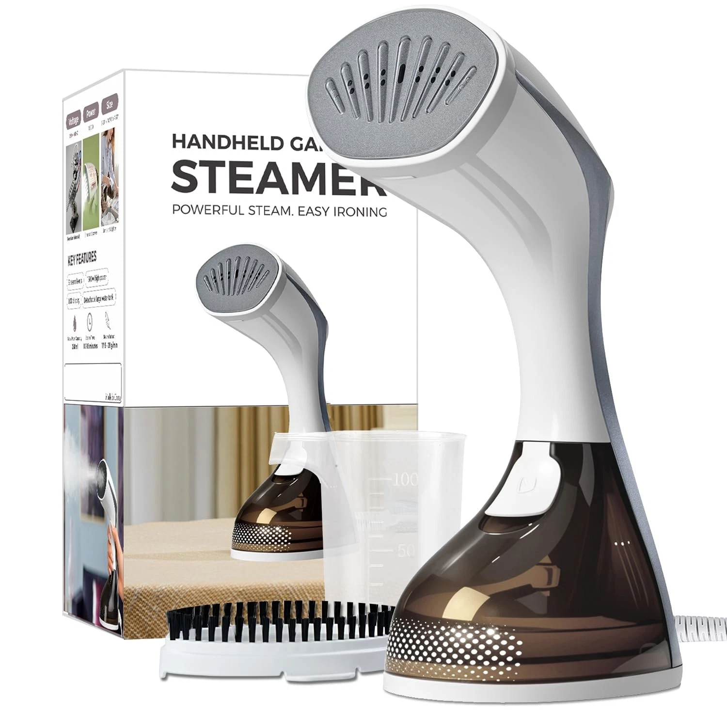 Steamer for Clothes, 20S Heat Up, 1500W & 3 Steam Settings, Ceramic Soleplate...