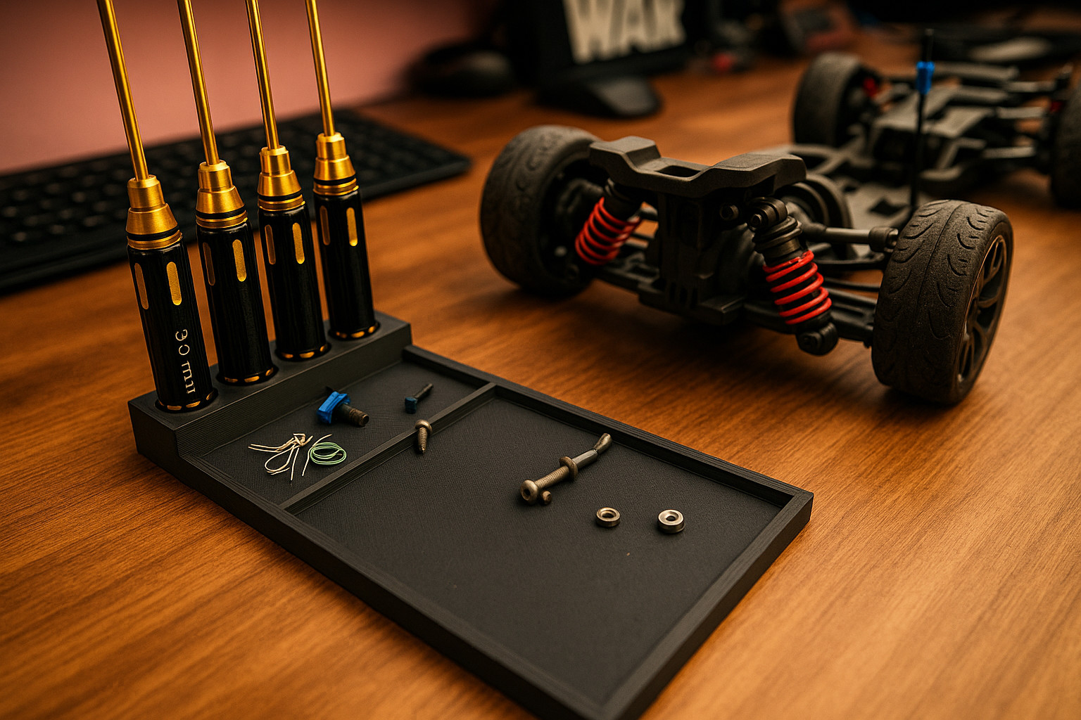 RC Tool Holder Organizer for Pit Table &ndash; 3D Printed RC Workbench Stand