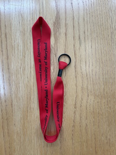 University Of Maryland Red Lanyard Keys Terps - Picture 2 of 4