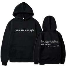 Dear Person Behind Me Hoodie You Are Enough Mental health Sweatshirt Hood