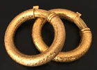 Vintage Earrings SIGNED TRIFARI Hoop Gold tone Clipon Clip on Jewelry lot x