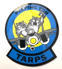 VTG US Navy Sticker F14 Tomcat Peeping Tom TARPS 4"