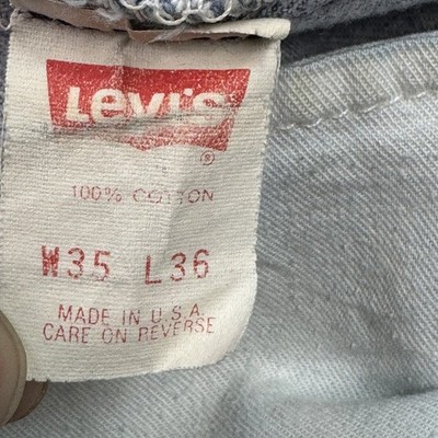 Vintage Levis 501 Jeans Mens 32x36 Blue 90s Made USA Pants 