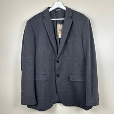 PJ Paul Jones Men's XL Blazer Charcoal Grey Textured Two-Button Classic NEW