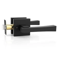 1 Pack Privacy Door Handle,Keyless Matte Black Interior Door Knob,Heavy Duty ...