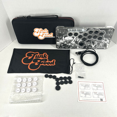 Junkfood Snackbox Micro XL Leverless Fight Stick Tekken Custom Artwork + Keycaps