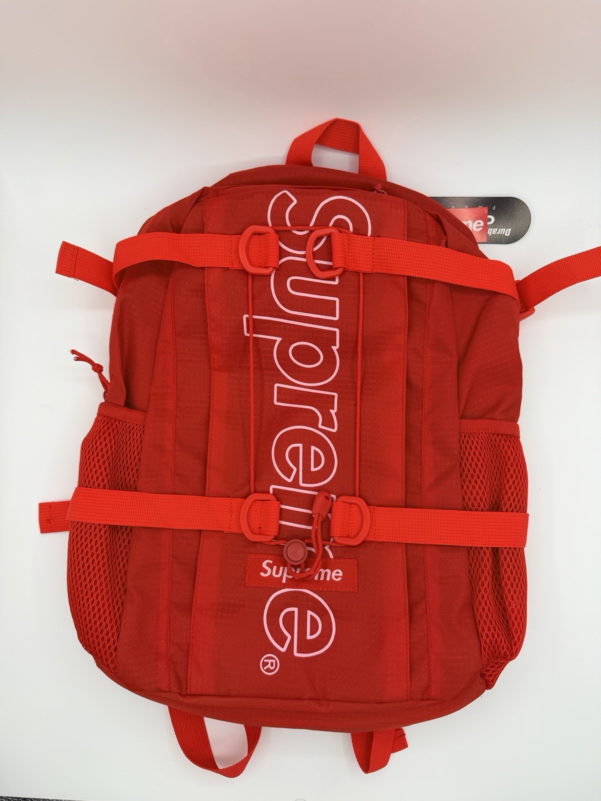 Supreme Backpack Red Water Resistant Reflective FW18 Bookbag