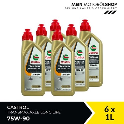 Castrol Transmax Axle Long Life 75W-90 ZF TE-ML Getriebeöl 6x1 Liter = 6 Liter