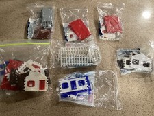 Large Lot of Vintage Plasticville USA Houses/Buildings/Fencing 0 Scale 1