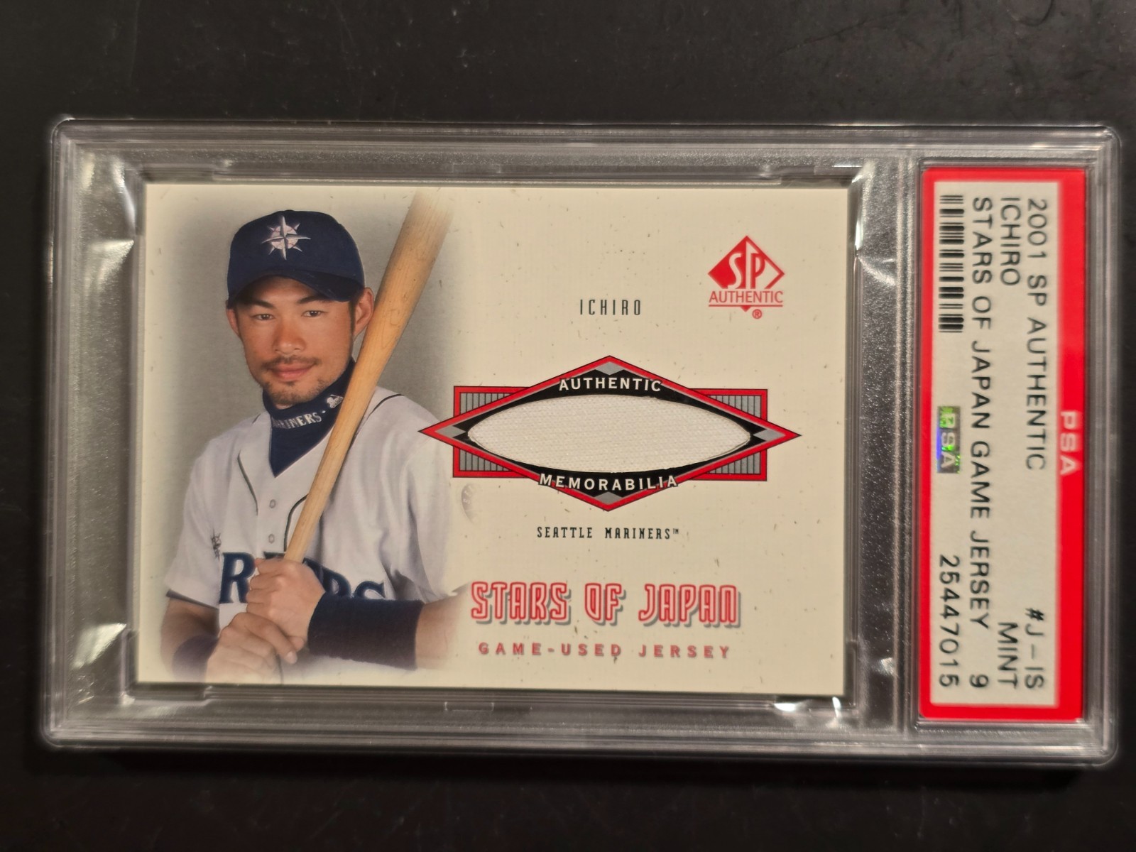 🔥 2001 SP AUTHENTIC ICHIRO SUZUKI STARS OF JAPAN GAME-WORN PATCH ROOKIE PSA 9