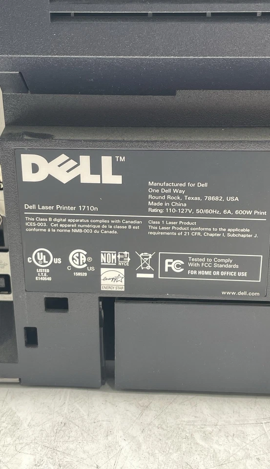 Dell 1710N Workgroup Laser Printer USB Ethernet Network Printer Unit Only  - Image 4 of 4