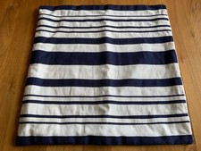 Williams Sonoma Navy and Off-White Stripe Pillow Cover 20 x 20 NIP No Tags