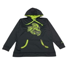 Legendary Whitetails Black Green Embroidered Graphic Hoodie Youth Boys Size L