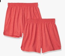 2-pack Soffe Women's Authentic Cheer Active Dance Shorts Red Heather XL M037