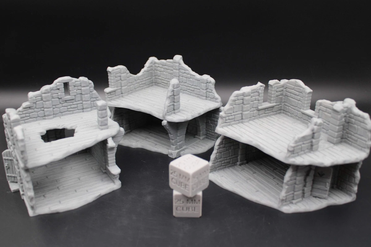 Battle Ruined Pillars Building | 3d Printed Fantasy Terrains – QP3D Wargames