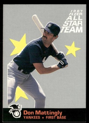 Don Mattingly 1987 Fleer Fleer All Star Team #1 New York Yankees
