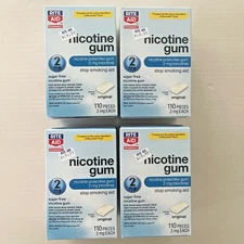 4X Rite Aid Nicotine Gum 2mg Original flavor 4x110=440 pieces Exp 2/26