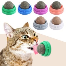KIMOBER 6 Pack Catnip Ball for Cats,Edible Kitten Chew Toys 1.8 Inches, mix
